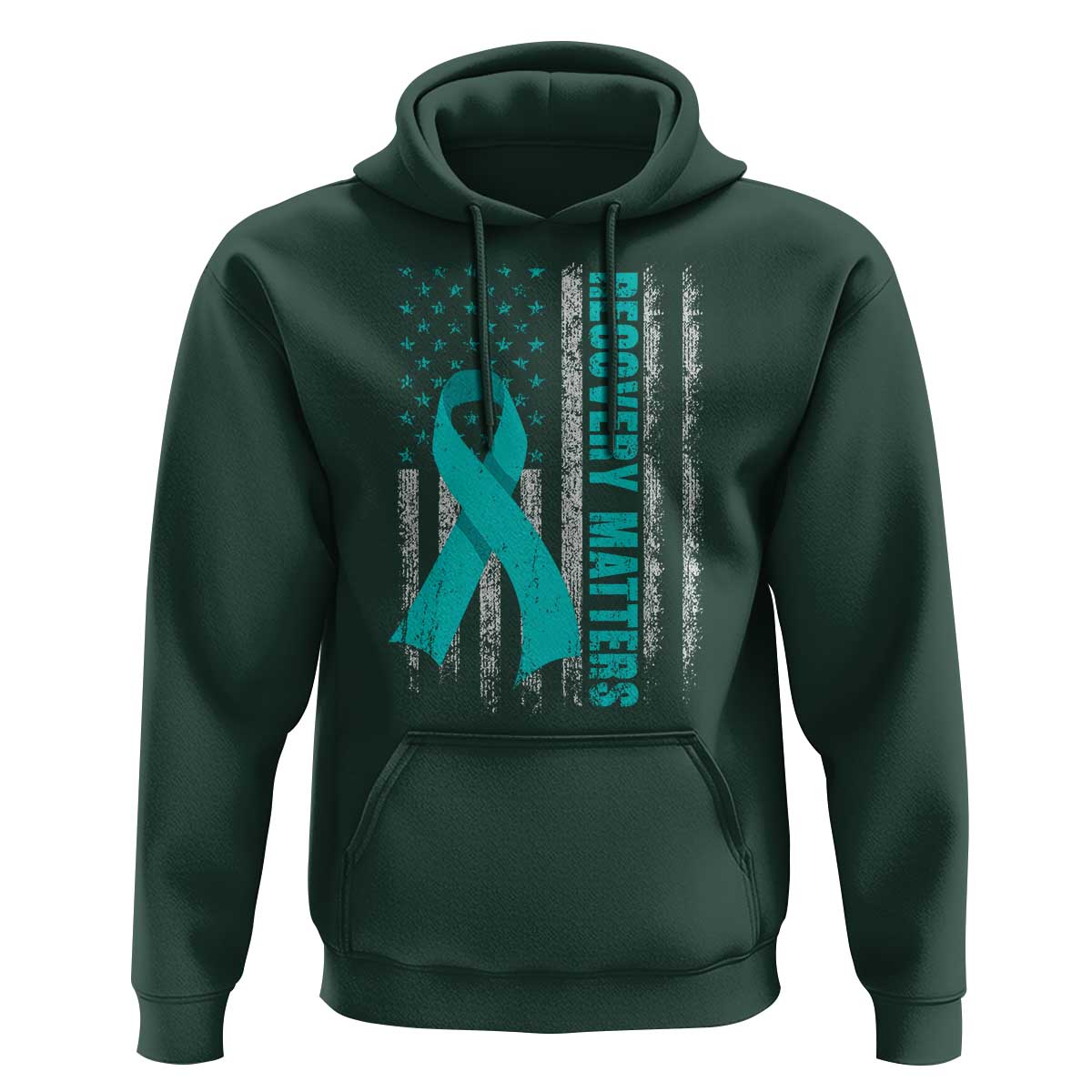 Recovery Matter Sobriety Anniversary Sober AA NA Hoodie Vintage American Flag