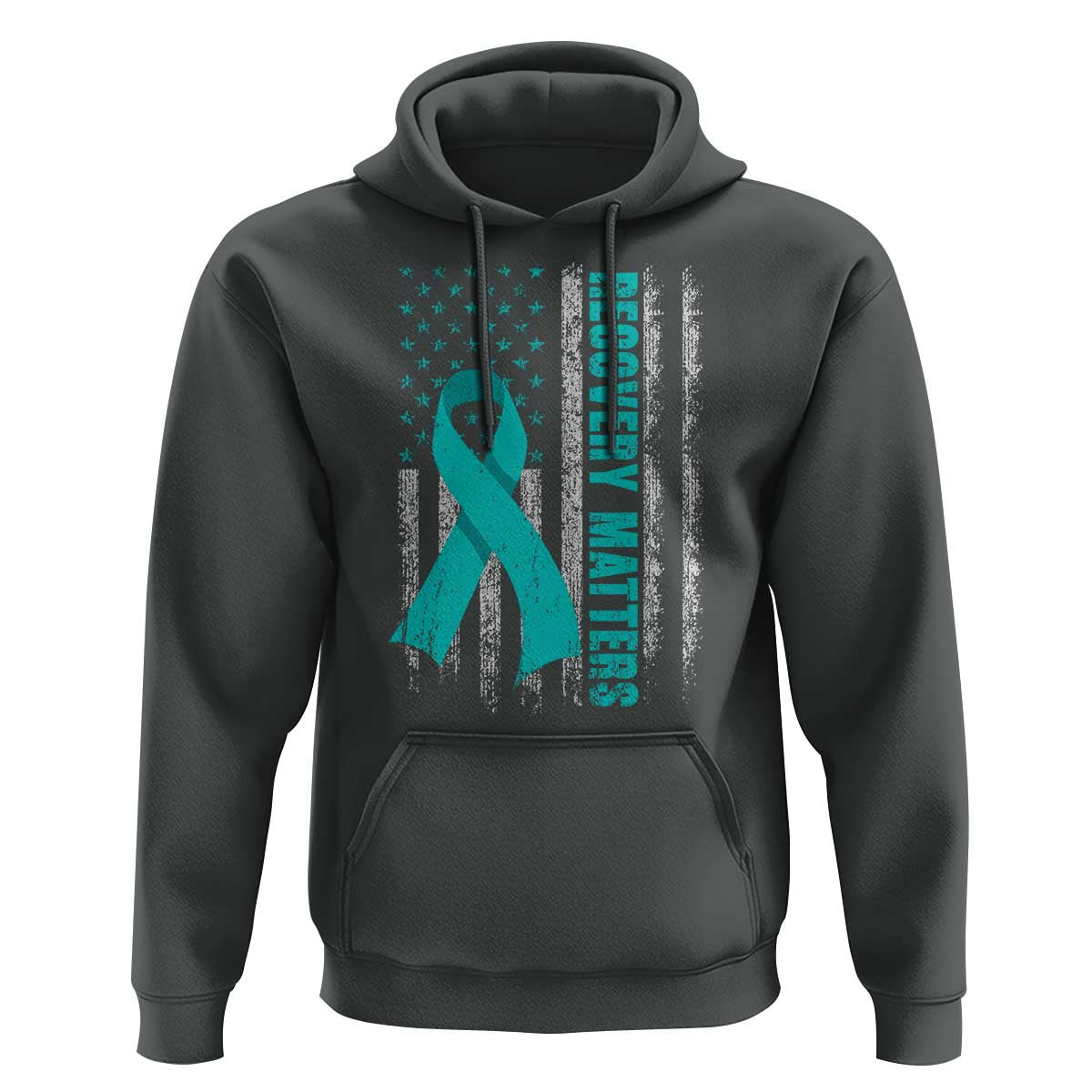 Recovery Matter Sobriety Anniversary Sober AA NA Hoodie Vintage American Flag