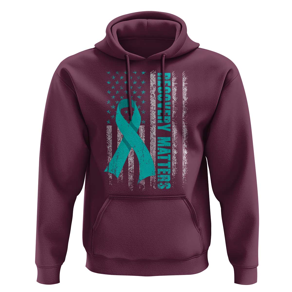 Recovery Matter Sobriety Anniversary Sober AA NA Hoodie Vintage American Flag