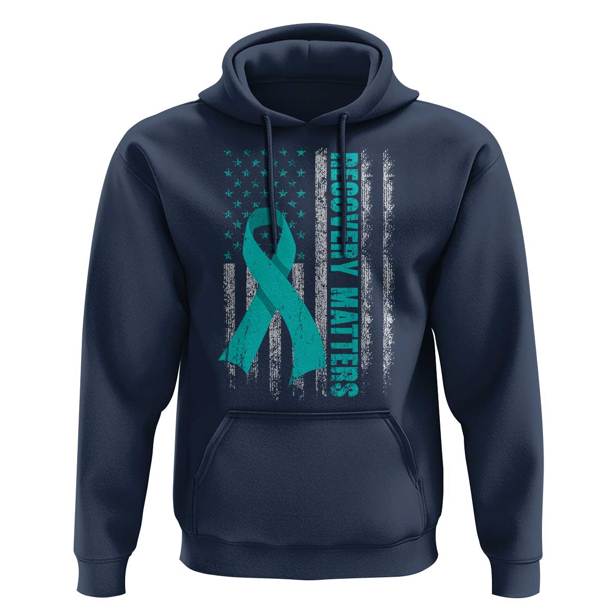 Recovery Matter Sobriety Anniversary Sober AA NA Hoodie Vintage American Flag