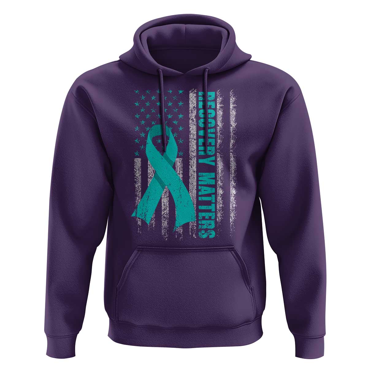 Recovery Matter Sobriety Anniversary Sober AA NA Hoodie Vintage American Flag