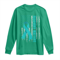 Recovery Matter Sobriety Anniversary Sober AA NA Long Sleeve Shirt Vintage American Flag