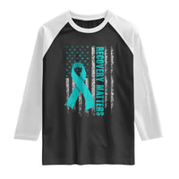 Recovery Matter Sobriety Anniversary Sober AA NA Raglan Shirt Vintage American Flag