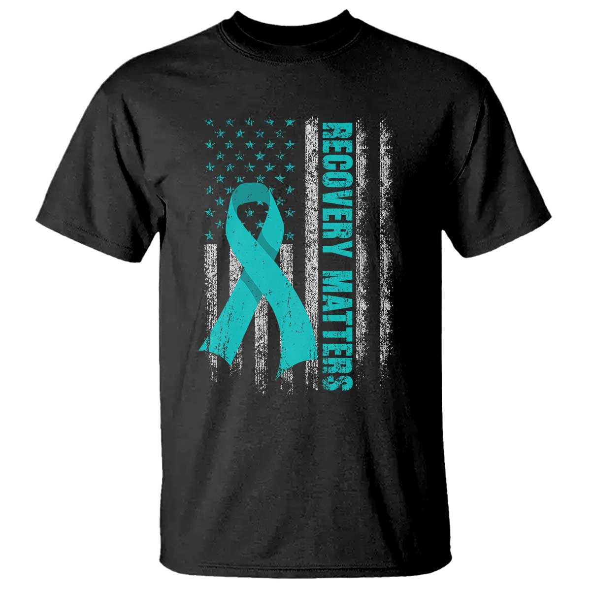 Recovery Matter Sobriety Anniversary Sober AA NA T Shirt Vintage American Flag