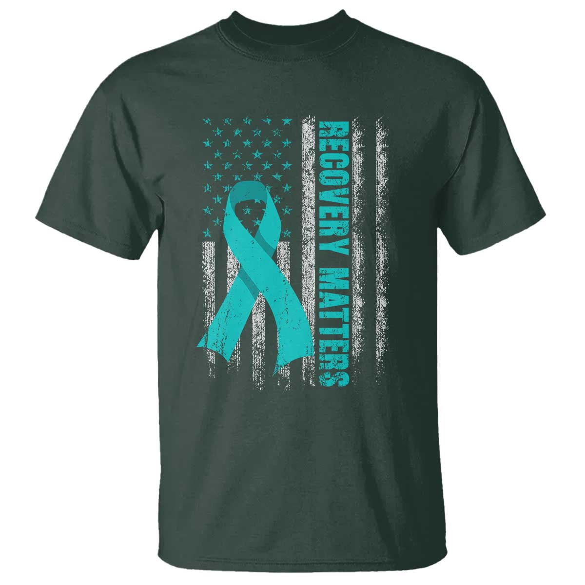 Recovery Matter Sobriety Anniversary Sober AA NA T Shirt Vintage American Flag