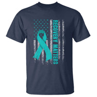 Recovery Matter Sobriety Anniversary Sober AA NA T Shirt Vintage American Flag