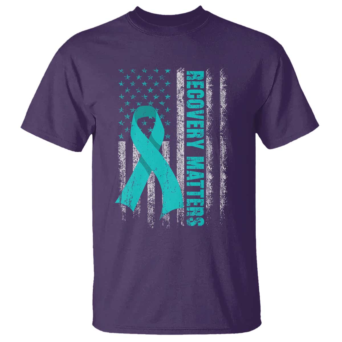 Recovery Matter Sobriety Anniversary Sober AA NA T Shirt Vintage American Flag