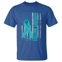 Recovery Matter Sobriety Anniversary Sober AA NA T Shirt Vintage American Flag