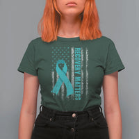 Recovery Matter Sobriety Anniversary Sober AA NA T Shirt For Women Vintage American Flag