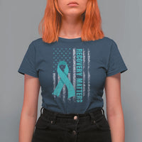 Recovery Matter Sobriety Anniversary Sober AA NA T Shirt For Women Vintage American Flag