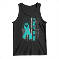 Recovery Matter Sobriety Anniversary Sober AA NA Tank Top Vintage American Flag