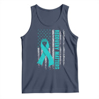 Recovery Matter Sobriety Anniversary Sober AA NA Tank Top Vintage American Flag