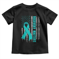 Recovery Matter Sobriety Anniversary Sober AA NA Toddler T Shirt Vintage American Flag