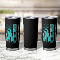 Recovery Matter Sobriety Anniversary Sober AA NA Tumbler Cup Vintage American Flag