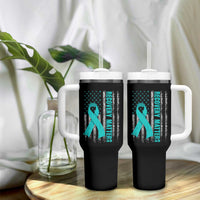Recovery Matter Sobriety Anniversary Sober AA NA Tumbler With Handle Vintage American Flag