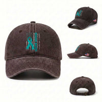 Recovery Matter Sobriety Anniversary Sober AA NA Washed Cotton Baseball Cap Vintage American Flag