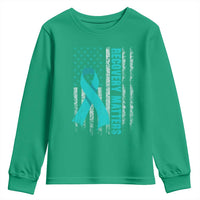 Recovery Matter Sobriety Anniversary Sober AA NA Youth Sweatshirt Vintage American Flag