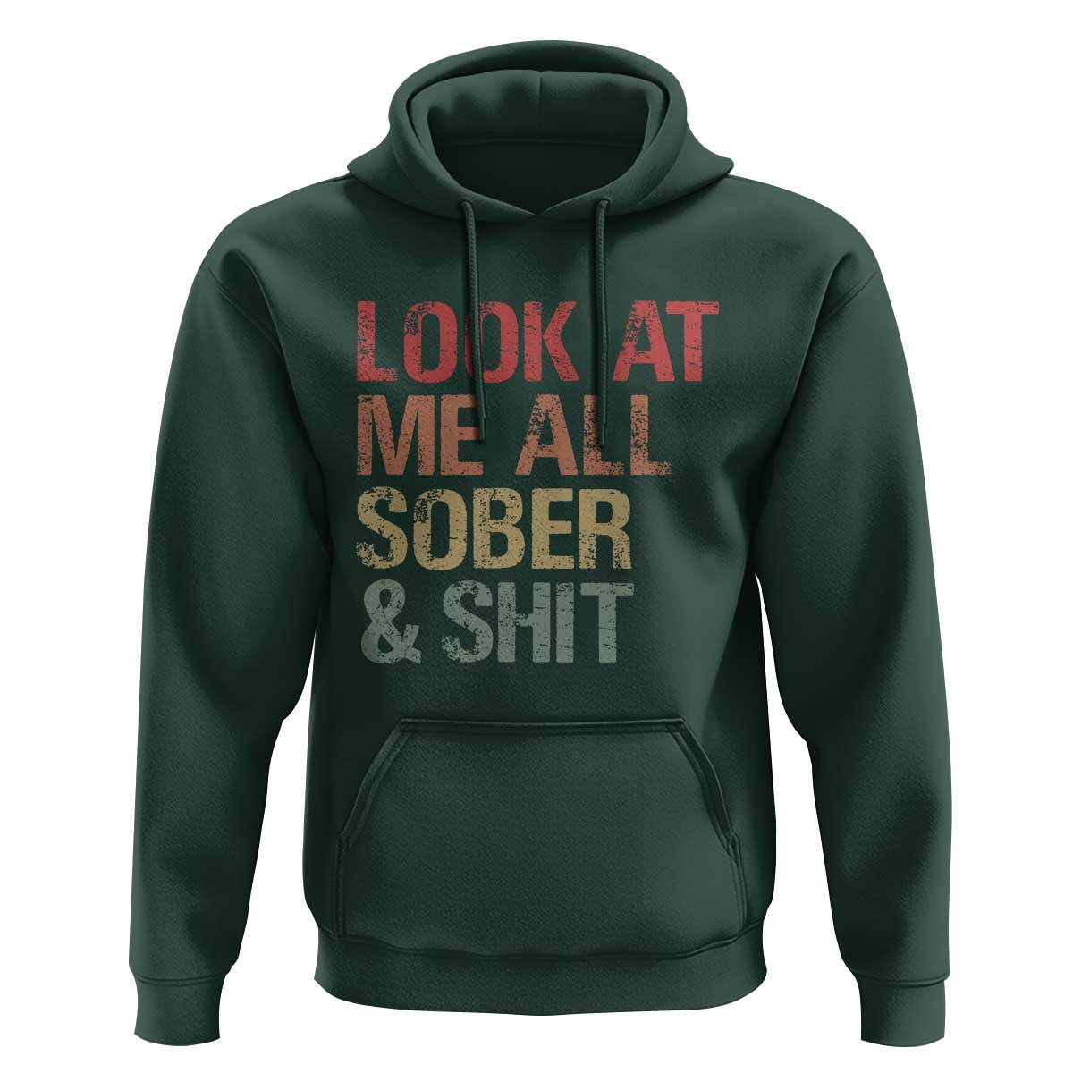 Look At Me All Sober And Shit Hoodie Funny Addiction Recovery