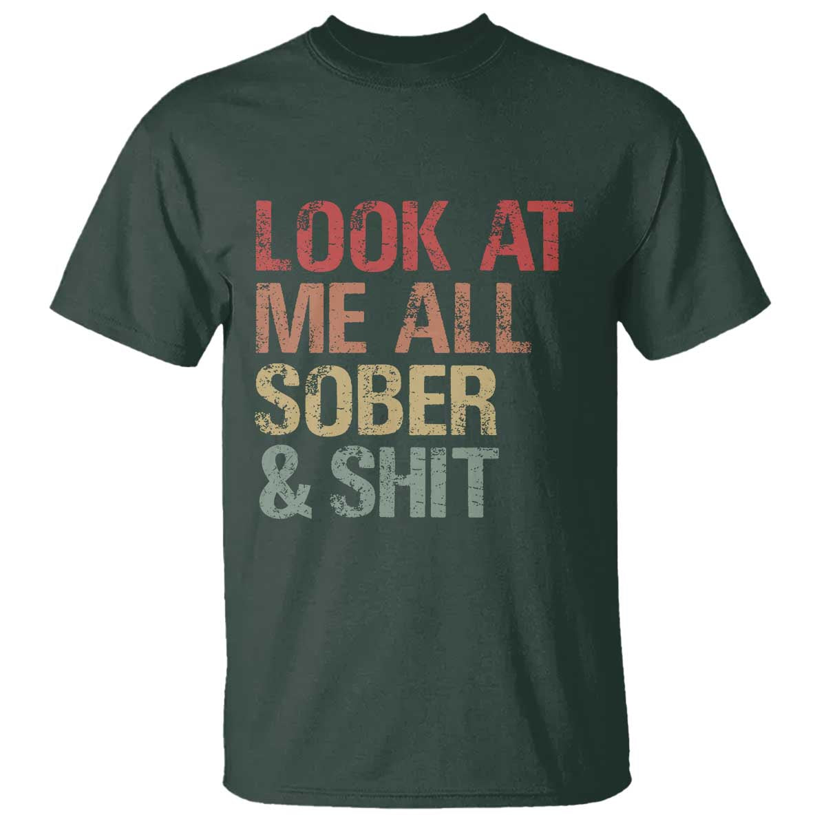 Look At Me All Sober And Shit T Shirt Funny Addiction Recovery