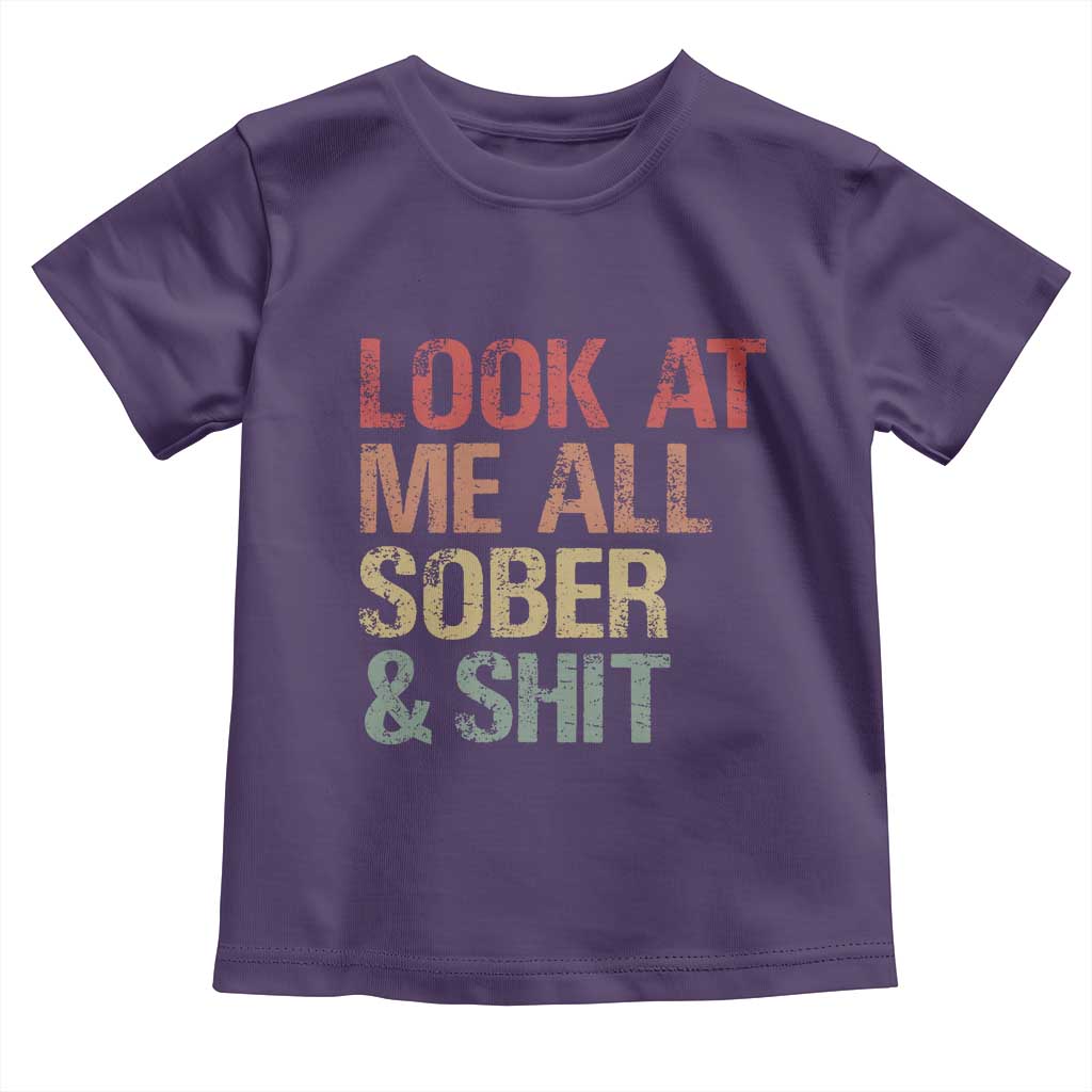 Look At Me All Sober And Shit Toddler T Shirt Funny Addiction Recovery