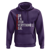 Sobriety Anniversary Hoodie Sober Son Of A Bitch Everythings Real AA NA