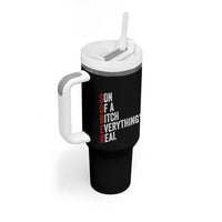 Sobriety Anniversary Tumbler With Handle Sober Son Of A Bitch Everythings Real AA NA