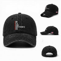 Sobriety Anniversary Washed Cotton Baseball Cap Sober Son Of A Bitch Everythings Real AA NA