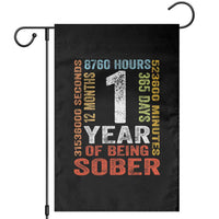 1 Year Of Being Sober Garden Flag 1 Year Sobriety Anniversary Addiction Recovery