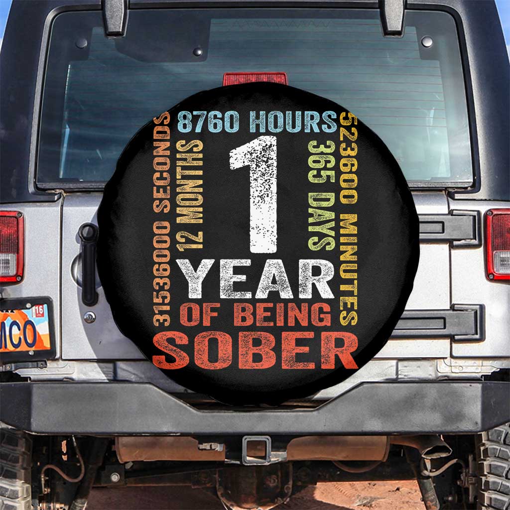 1 Year Of Being Sober Spare Tire Cover 1 Year Sobriety Anniversary Addiction Recovery