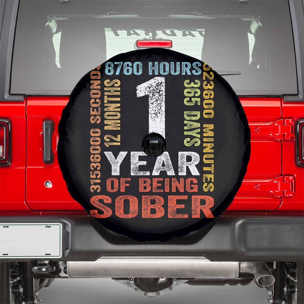 1 Year Of Being Sober Spare Tire Cover 1 Year Sobriety Anniversary Addiction Recovery