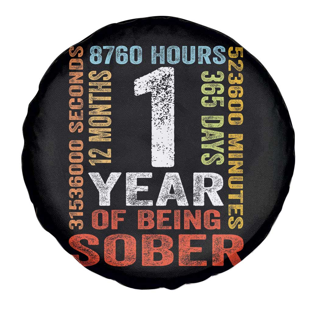 1 Year Of Being Sober Spare Tire Cover 1 Year Sobriety Anniversary Addiction Recovery