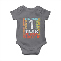 1 Year Of Being Sober Baby Onesie 1 Year Sobriety Anniversary Addiction Recovery