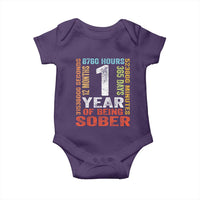 1 Year Of Being Sober Baby Onesie 1 Year Sobriety Anniversary Addiction Recovery