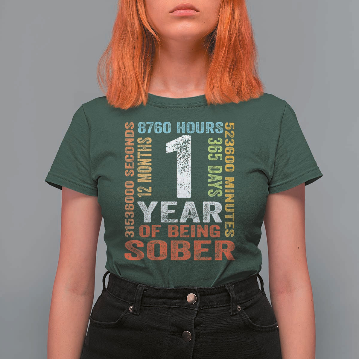 1 Year Of Being Sober T Shirt For Women 1 Year Sobriety Anniversary Addiction Recovery