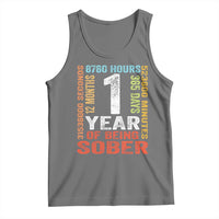 1 Year Of Being Sober Tank Top 1 Year Sobriety Anniversary Addiction Recovery