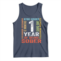 1 Year Of Being Sober Tank Top 1 Year Sobriety Anniversary Addiction Recovery