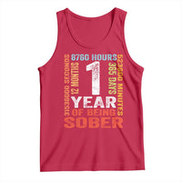1 Year Of Being Sober Tank Top 1 Year Sobriety Anniversary Addiction Recovery