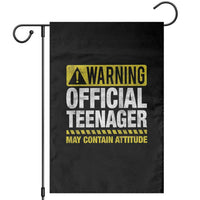 13th Birthday Garden Flag Warning Official Teenager May Contain Attitude Funny 13 Years Old