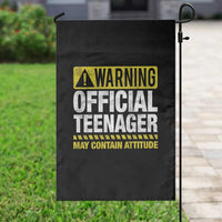 13th Birthday Garden Flag Warning Official Teenager May Contain Attitude Funny 13 Years Old