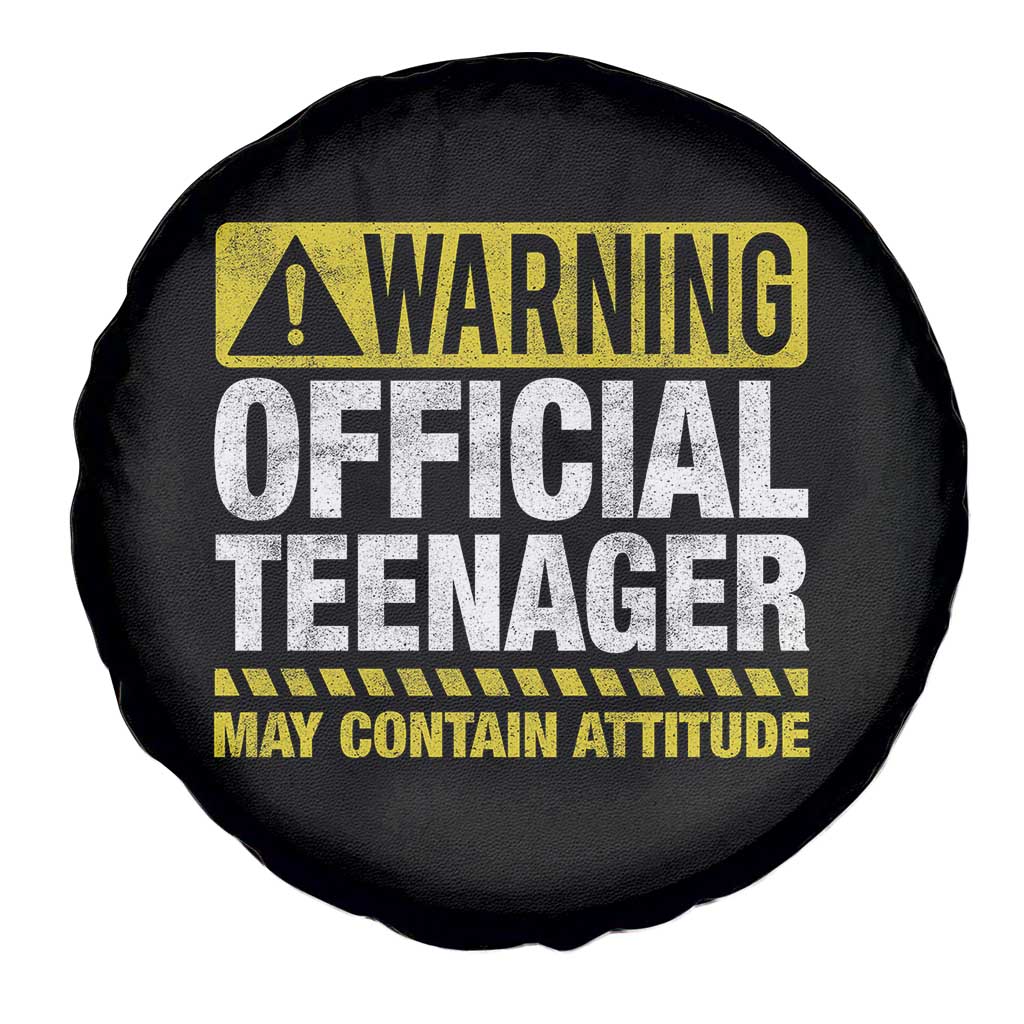 13th Birthday Spare Tire Cover Warning Official Teenager May Contain Attitude Funny 13 Years Old