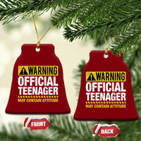 13th Birthday Ceramic Ornament Warning Official Teenager May Contain Attitude Funny 13 Years Old