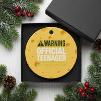 13th Birthday Ceramic Ornament Warning Official Teenager May Contain Attitude Funny 13 Years Old