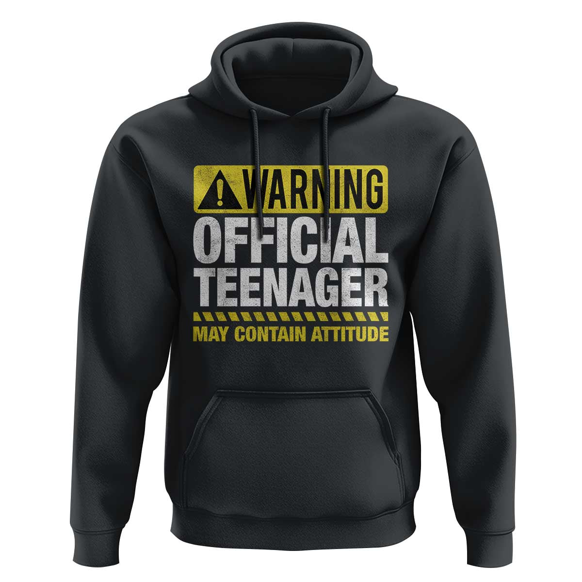 13th Birthday Hoodie Warning Official Teenager May Contain Attitude Funny 13 Years Old