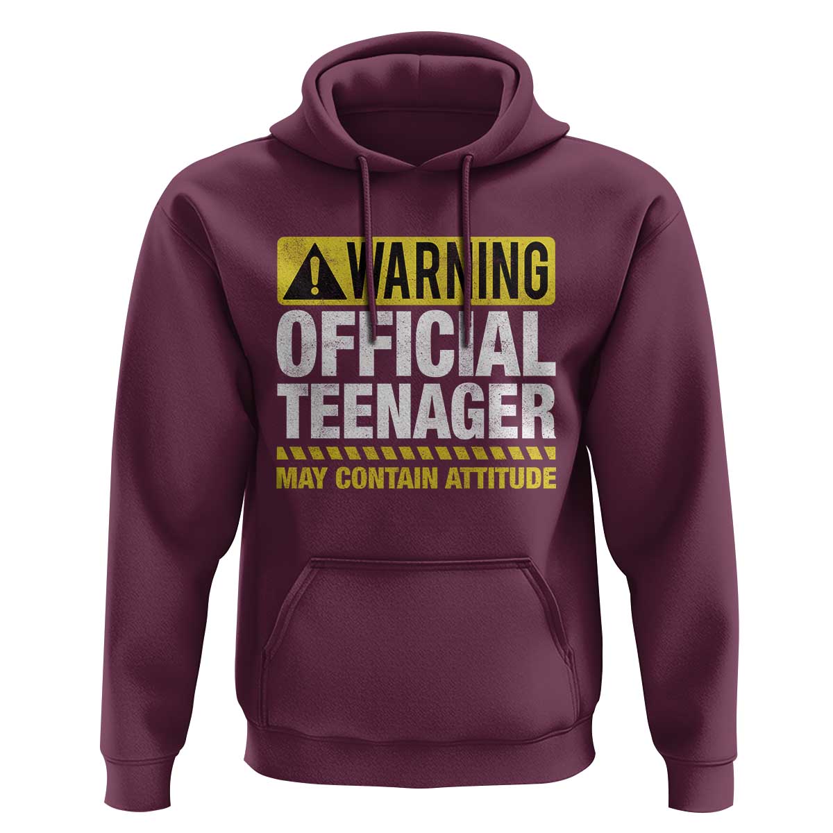13th Birthday Hoodie Warning Official Teenager May Contain Attitude Funny 13 Years Old