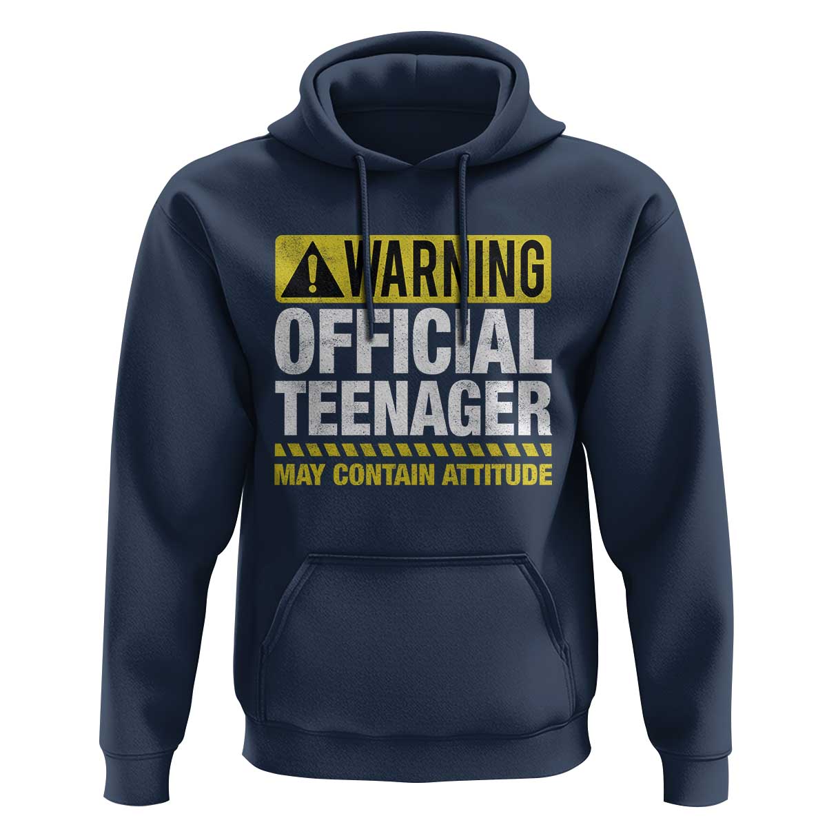 13th Birthday Hoodie Warning Official Teenager May Contain Attitude Funny 13 Years Old