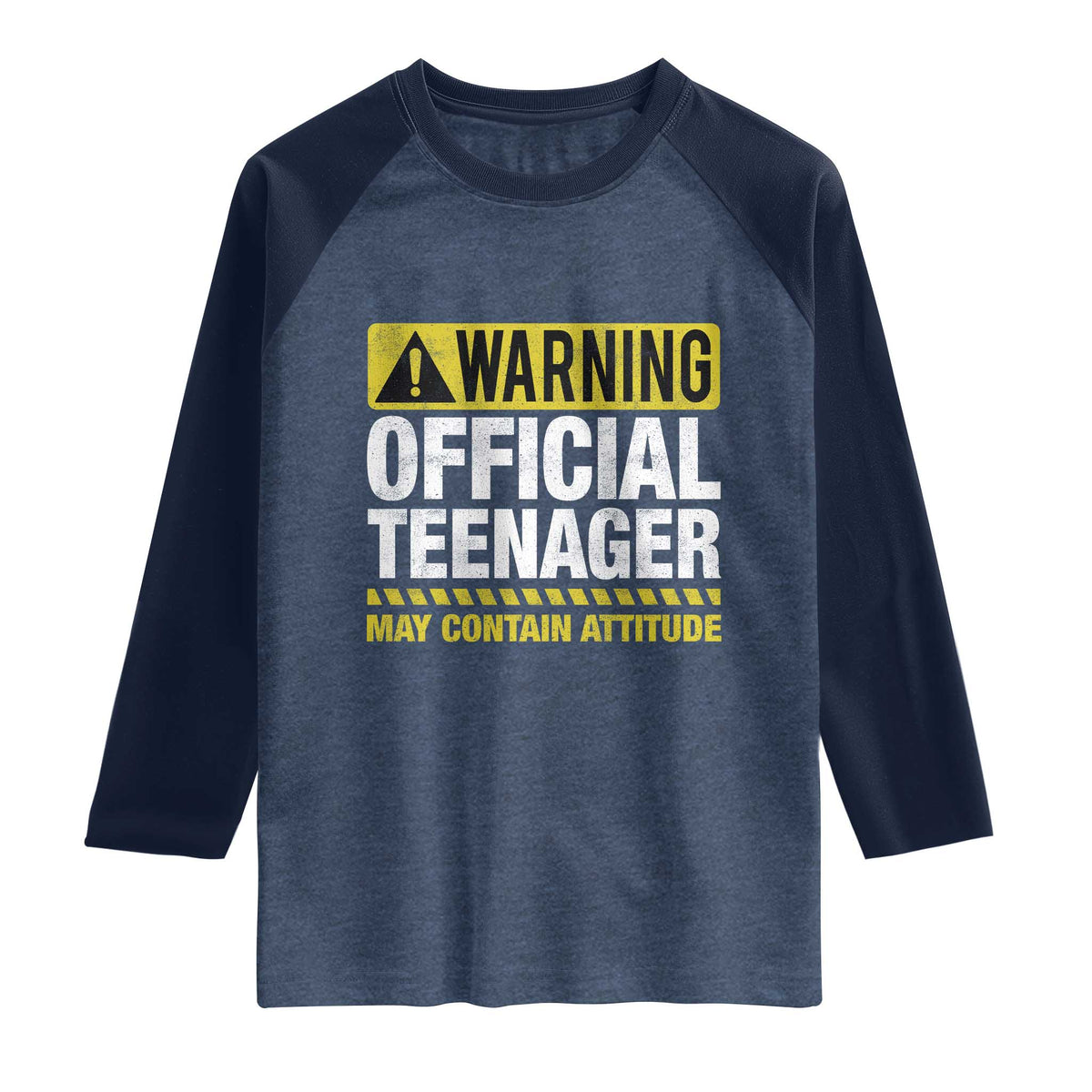 13th Birthday Raglan Shirt Warning Official Teenager May Contain Attitude Funny 13 Years Old