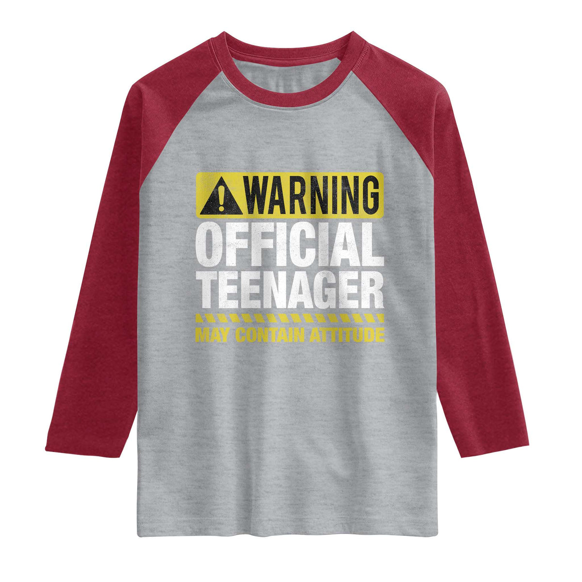 13th Birthday Raglan Shirt Warning Official Teenager May Contain Attitude Funny 13 Years Old