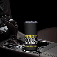 13th Birthday Skinny Tumbler Warning Official Teenager May Contain Attitude Funny 13 Years Old