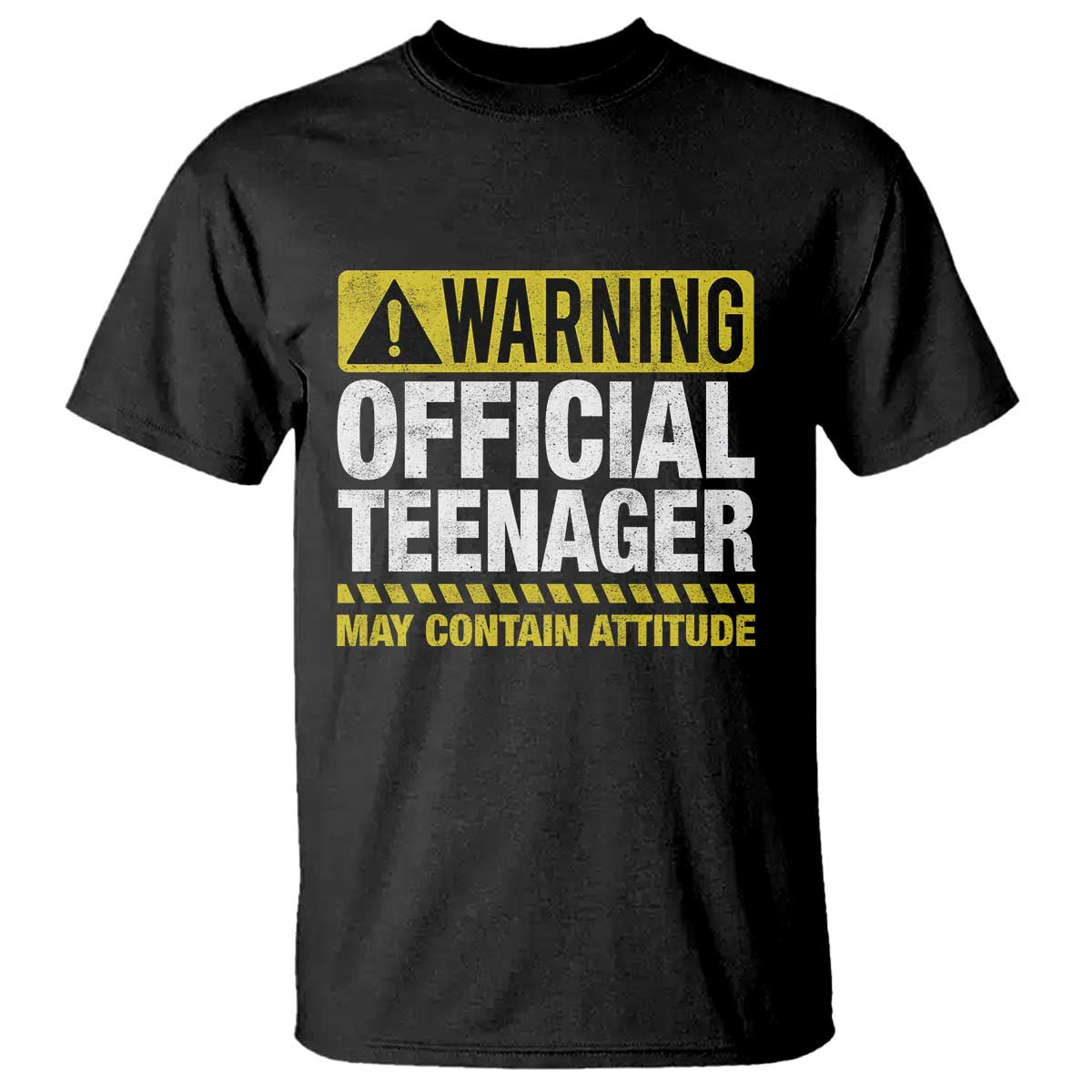 13th Birthday T Shirt Warning Official Teenager May Contain Attitude Funny 13 Years Old