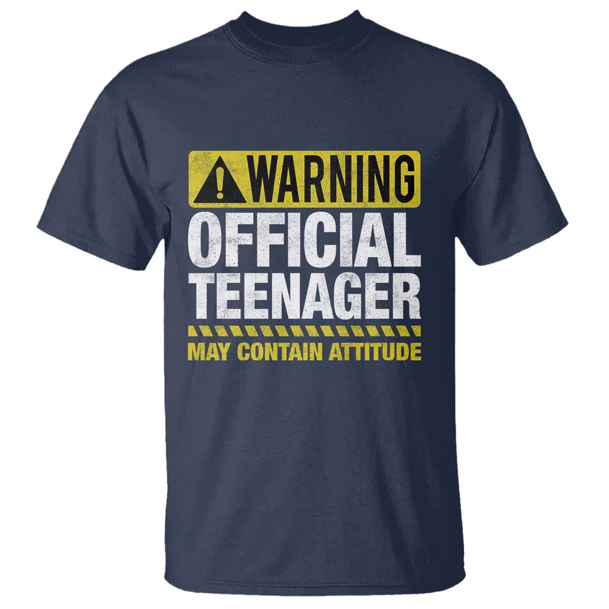 13th Birthday T Shirt Warning Official Teenager May Contain Attitude Funny 13 Years Old